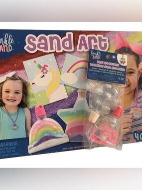 Sparkle Sand Sand Art Kit (40Pc) + 2 Bottles Bundle Creativity Kid Activity